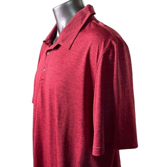 Mens Polo Golf Shirt Red Top Plus Size 3XL Tru Wick BCG  Big Tall Lightweight u - Picture 4 of 7